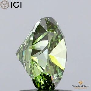 เพชร CVD ที่ได้รับการรับรองจาก IGI ความใส VVS2 สีเขียวแฟนซีสดใส ขนาด 1.50 กะรัต ทรงกลมเจียระไน ขนาด 7.34 มม. สำหรับแหวนหมั้นที่ไม่เหมือนใคร - Product Image 5