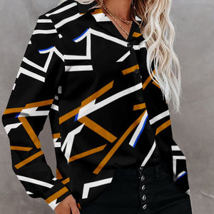 Vêtements élégants pour femmes, hauts pour femmes en tissu respirant, hauts pour femmes, mode féminine quotidienne, hauts pour femmes - Product Image 2