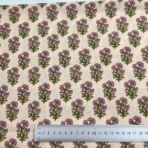 Tissu en voile de coton imprimé à la main en Inde, motif floral, textile tissé pour robe, kaftan, chemise, décoration intérieure - Product Image 5