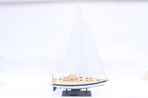 HALLBERG RASSY - Barco de Velocidad de Madera Tallado a Mano, Decoración Artística Coleccionable, Estilo Antiguo, Shandong GIA - Product Image 2
