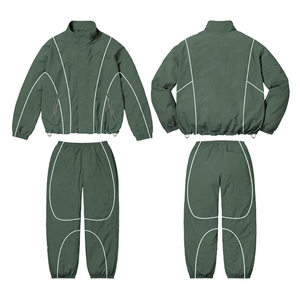 Custom Tracksuit Windbreaker Outfits Nylon Set Suit Sport Jacket Track Zip up <b>Wind</b> <b>Breaker</b> for Men and Pants Windproof Workout - Product Image 4