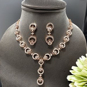 Women's Natural Diamond Necklace Set 282 Diamonds <b>Rhodium</b> Plated <b>Earrings</b> 14 Karat White/Yellow Gold IGI Certified Brilliant Cut - Product Image 3