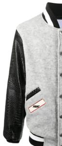 Blouson Bomber Universitaire Camouflage Personnalisé avec Manches en Cuir Véritable, Logo Avant et Fermeture Éclair – Collection Printemps 2026 – Vente en Gros - Product Image 2