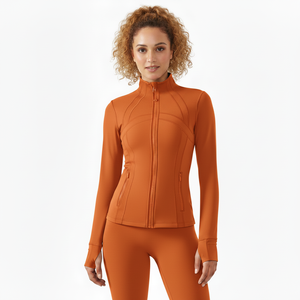 Women's <b>Winter</b> Animal Print Long sleeve Yoga Set Spandex Polyester Activewear Jacket Zippers Sublimated Quick Dry <b>Tight</b> Fit Top - Product Image 2