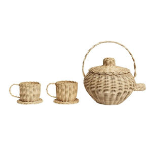 Juego de Té de Mimbre Tejido a Mano, Juguete Educativo, Muebles de Cocina para Niños de 5 a 7 Años, Venta Directa al por Mayor desde Vietnam - Product Image 1