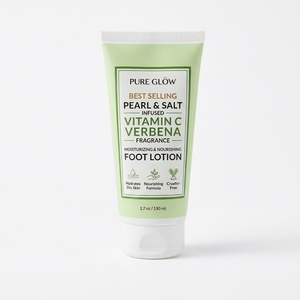Lotion pour les pieds à la verbena, infusée de perles et de sel, enrichie en vitamine C, best-seller pour femmes adultes - hydratante et nourrissante - Product Image 1