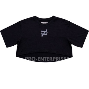 Camiseta Corta de Verano para Mujer, Casual, Holgada, Cuello Redondo, 100% Algodón, Antiarrugas, Secado Rápido, Transpirable, Personalizable - Product Image 5