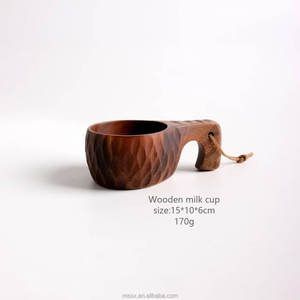 Tazas de Café de Madera Ecológicas Hechas a Mano, Estilo Americano, 250 ml, para Uso en el Hogar y la Oficina - Product Image 6
