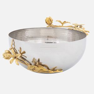 Plateau de service décoratif moderne en fer avec poignée florale artistique pour la maison, l'hôtel et les événements - Product Image 3