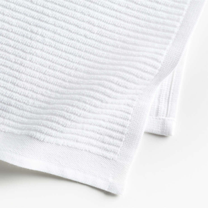 Vente en gros de torchons de nettoyage en coton côtelé 100% coton, 16x19, 32oz, blanchis, blancs, pour cuisine commerciale, provenant d'Asie. - Product Image 3