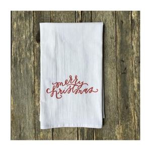 Serviettes de cuisine et de golf personnalisables en coton biologique brodé 100 % coton, haute qualité, tendance, pour Noël 2026 - Product Image 1