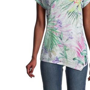 เสื้อยืดโพลีเอสเตอร์ 100% พิมพ์ลายแบบซับลิเมชั่นตามสั่ง สำหรับเล่นกีฬาและออกกำลังกาย แห้งเร็ว สำหรับผู้หญิง พร้อมบริการ OEM ทันสมัย - Product Image 4