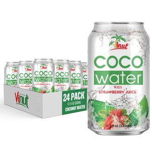 330ml Agua de coco Fresa VINUT Fabricante de Vietnam Mejor precio Venta al por mayor OEM/ODM Diseño de muestra gratis Soporte de marketing - Product Image 4