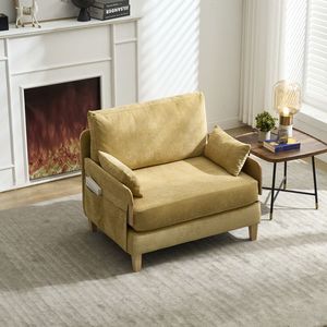 Divano Letto Reclinabile 3-in-1 Convertibile Stile Mid-Century Moderno per Piccoli Spazi con Tre Cuscini - Product Image 1