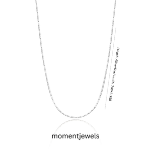 Minimalist 925 Silver Link <b>Chain</b> Necklace Adjustable Fine <b>Chains</b> Jewelry for Women Gift Party Wedding - Product Image 2