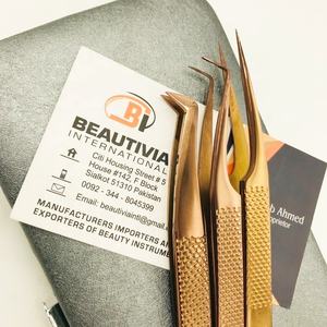 แหนบกระจกรูปผีเสื้อสีโรสโกลด์เครื่องมือต่อขนตาชี้เพื่อความงามแบบมืออาชีพความยั่งยืนส่วนตัว - Product Image 5