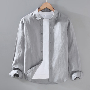 เสื้อเชิ้ตผู้ชายไซส์ใหญ่สั่งทำโลโก้ได้ ขายส่ง เสื้อเชิ้ตสีพื้นทรงโอเวอร์ไซส์สำหรับผู้ชาย - Product Image 2