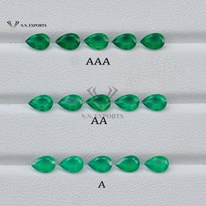 Piedra Preciosa Suelta de Ónice Verde Natural de 3x5 mm, Corte Facetado en Forma de Pera, Venta al por Mayor, Piedra de Ónice a Granel Más Vendida, Joyería Hecha a Mano, Proveedor Indio - Product Image 1