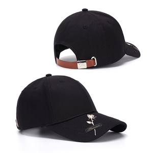 Wholesale Rose Embroidery Brim High Fashion Outdoor Activities Women <b>Men</b> Cotton Baseball <b>Cap</b> Sports <b>Cap</b> - Product Image 3