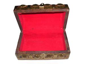 Boîte en bois écologique avec design en émail blanc (7" x 4" x 4") - Boîte à monnaie murale artisanale pour bijoux, bibelots, cadeaux - Product Image 3