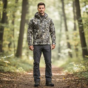 Veste de chasse tactique professionnelle pour hommes, camouflage numérique, coupe-vent, à capuche, en polaire, veste thermique softshell - Product Image 5