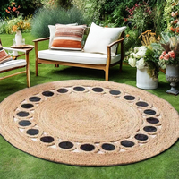 Tapis de pique-nique en coton AYUSH, pliable, tissé à la main, pour l'extérieur, écologique, antidérapant, adapté aux animaux domestiques, avec un dos en jute, rembourré et épais