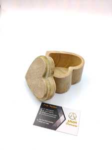 Natural Wooden <b>Heart</b> Candle Holder Box Decorative Candle Storage Gift Box - Product Image 4