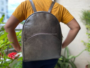 Mochila De cuero auténtico para hombre y mujer, bolso de mensajero hecho a mano, dos en uno, elegante - Product Image 2