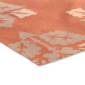 พรมทอมือสไตล์โบโฮสีส้มลายดอกไม้พรม kilim and MAT ขนาด8x10ฟุตสำหรับห้องนั่งเล่นที่มีชีวิตชีวาและพลิกกลับได้054 - Product Image 3