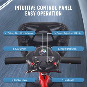 Scooter de Movilidad Plegable de 3 Ruedas de Alta Resistencia para Adultos y Personas Mayores, Scooter Eléctrico para Discapacitados con Alcance de 12 Millas - Product Image 6