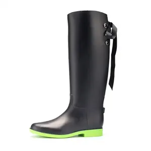 Botas de Equitación para Mujer y Hombre, Impermeables, de Cuero, Largas, Negras y Marrones, Botas Altas hasta la Rodilla, Zapatos Vintage para Jinete - Product Image 3