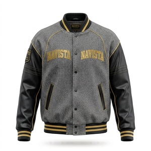 Custom Breathable Eco-Friendly Stand Collar Men Varsity <b>Jackets</b> High Street Style High Quality Warm Winter <b>Jacket</b> - Product Image 1