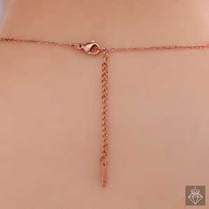 Prao Highbrow สร้อยคอประดับเพชร, สร้อยคอสีโรสโกลด์เครื่องประดับเพชรระดับพรีเมียม - Product Image 1