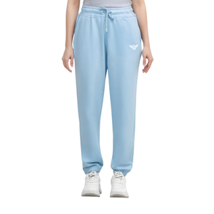 Pantalon de survêtement décontracté pour femme, bleu ciel, coupe droite, taille haute, ajusté, respirant, en mélange de coton, confortable pour le quotidien - Product Image 2