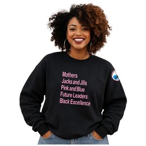 Sudadera Negra de Cuello Redondo, Informal, de Manga Larga, para Mujer, Ropa de Calle para el Día a Día, Estilo de Vida, Ropa Cómoda para Uso Diario - Product Image 1