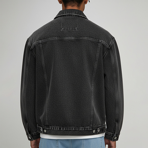 Custom Embroidery Logo Vintage <b>Denim</b> <b>Jacket</b> Wholesale Price Custom Made Stylish Design Windproof Breathable Long Front - Product Image 6