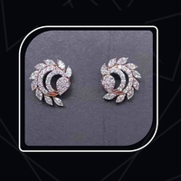 Boucles d'oreilles en diamant cultivé certifié HRD, or massif 14 carats, élégantes, intemporelles, cadeau de luxe pour elle, bijoux indiens directs