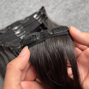 Extensions de cheveux ondulées à clipser, origine vietnamienne, ondulations naturelles douces, faciles à poser, stock premium disponible. - Product Image 2