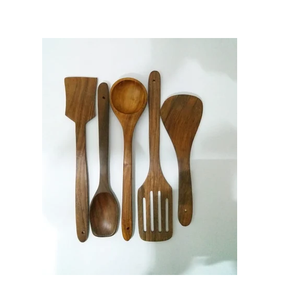 Juego de 7 utensilios de cocina de madera: espátulas y cucharas para cocinar y servir - Product Image 6