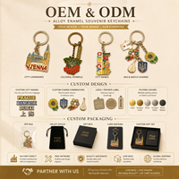Gantungan Kunci Souvenir Ukraina Grosir Paduan Logam Enamel Hadiah Perjalanan Logo Kustom