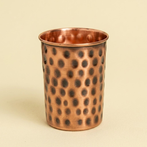 Premium 100% Pure Copper Tumbler Handmade Hammered Finish Water Glass Sustainable Ayurvedic <b>Drinkware</b> For Health & Wellness - Product Image 4