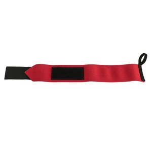 Red Wrist Support <b>Strap</b> With Hook Loop Closure <b>For</b> Weight <b>Lifting</b> Strength Training Unisex Palm Guard - Product Image 1