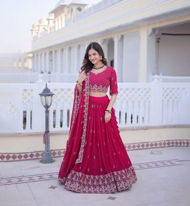 Lehenga Choli de Diseñador para Novias, Vestidos de Fiesta para Niñas, Vestidos de Boda a Bajo Precio, Lehenga Choli Indio con Dupatta, Listo para Usar - Product Image 1