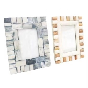 Cadre photo rectangulaire en os incrusté, fait main, impression UV, écologique et durable, idéal pour la décoration de la maison, de la chambre et de la table. - Product Image 2