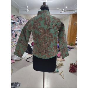 เสื้อแจ็คเก็ตผ้าฝ้ายพิมพ์ลายดอกไม้ผู้หญิงคอวีแขนทรงปีกค้างคาวสไตล์ Prairie Chic สำหรับฤดูร้อน ระบายอากาศได้ดี เหมาะเป็นของขวัญสำหรับเธอ - Product Image 6