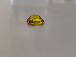 พลอยแซฟไฟร์สีเหลืองคุณภาพสูง ผลิตในห้องปฏิบัติการ รูปทรงกลม ความใสระดับบริลเลียนท์ เจียระไนแบบเหลี่ยม สำหรับทำเครื่องประดับ - Product Image 4