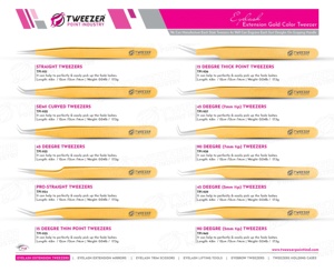 Pinzas de Precisión para Pestañas, Acero Inoxidable, Multiusos, Tipo Pico de Pájaro, Punta de Fibra, Herramientas para Pestañas Individuales y Clásicas - Product Image 6