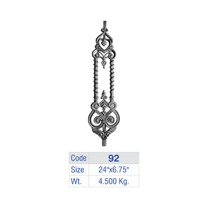 Balustrade de luxe pour balcon de villa, garde-corps en métal orné, main courante d'escalier, piquet en aluminium moulé, balustre décoratif, médaillon floral - Product Image 6