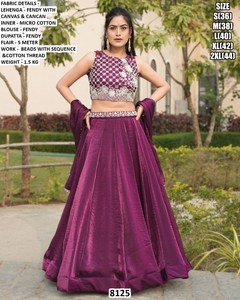 Eshaal Purple Royal Lehenga Choli Bhandhani Dupatta Quick Dry Sun Protection Traditional Party Floor-Length for Silk Gold Crush - Product Image 4