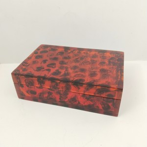Luxury Faux Tortoise Shell Resin Storage <b>Box</b> with Lid Handmade Decorative Resin Jewelry <b>Box</b> for <b>Vanity</b> Table Modern Amber Black - Product Image 6